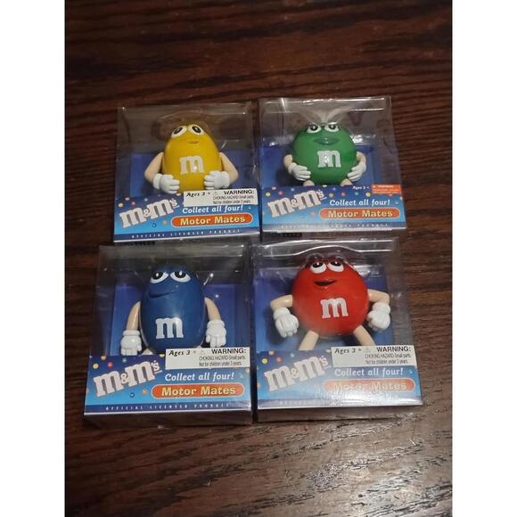 Other - Vintage  2003 M&M’s Motor Mates Complete Set Red Yellow Blue Green Dash Ornament